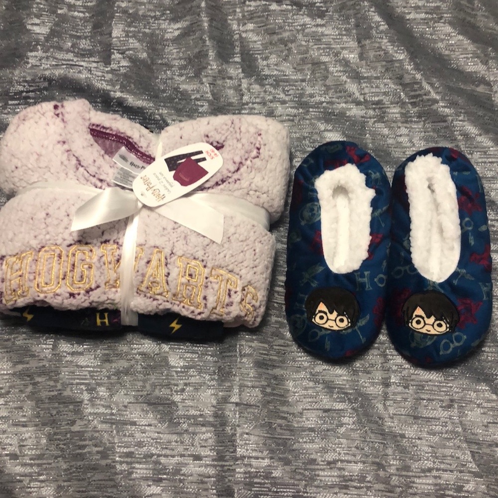 Harry Potter fuzzy pajamas and slipper socks